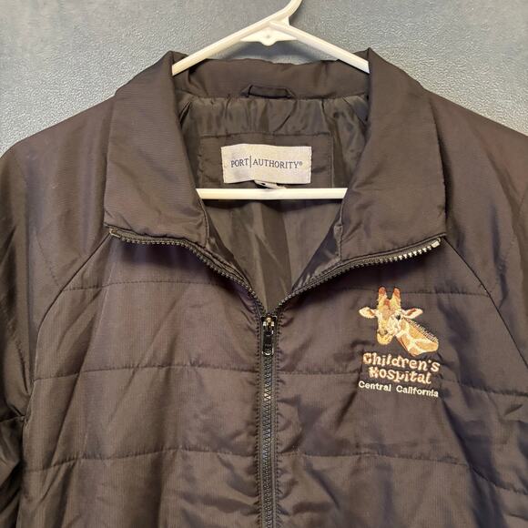 Port Authority Jacket L Quilted Puffer Black Puffer Zip Up Children’s Hospital - Picture 2 of 10